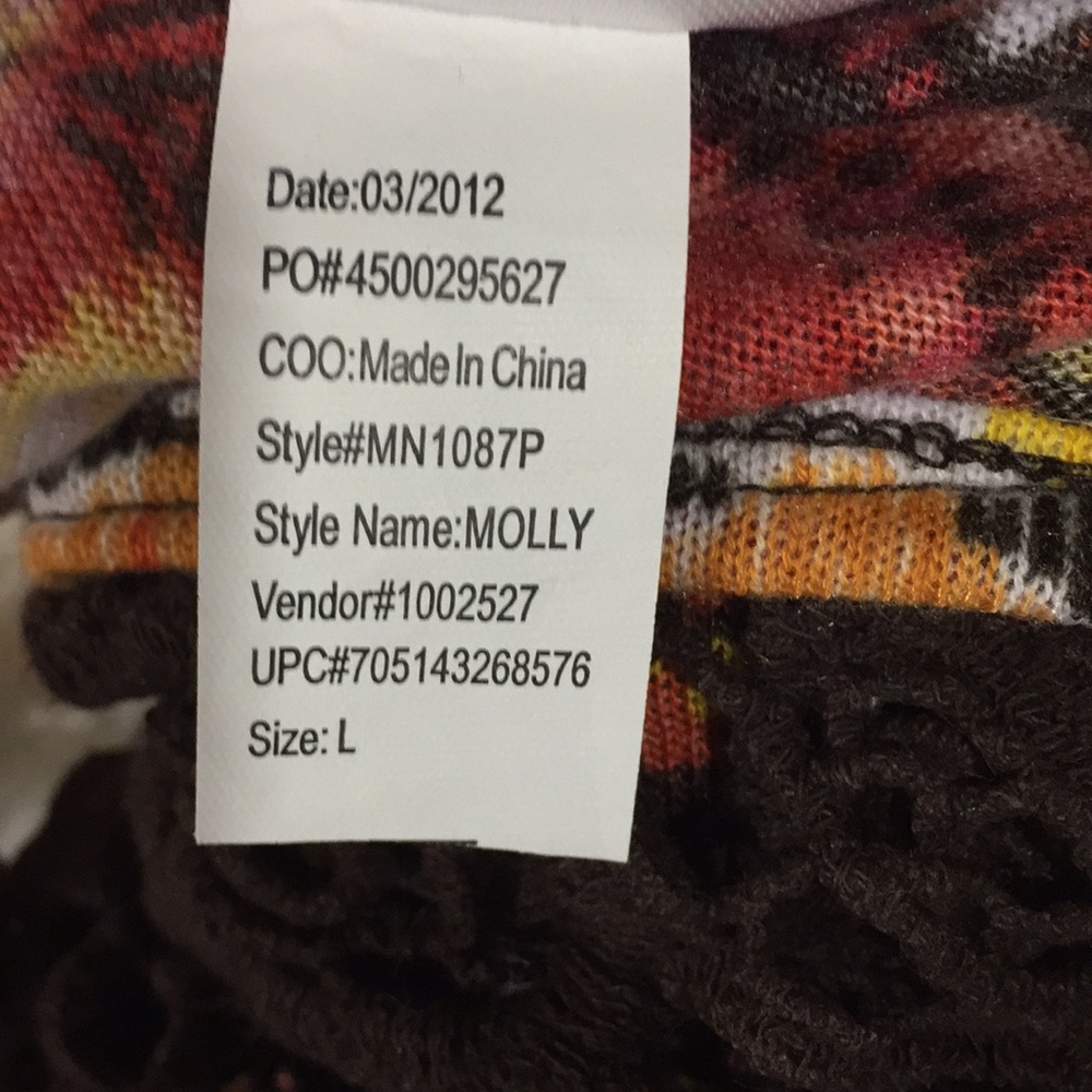 Currants Molly Macrame RacerBack Tank Top Size L - Picture 7 of 8